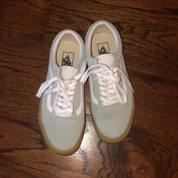 light blue suede vans